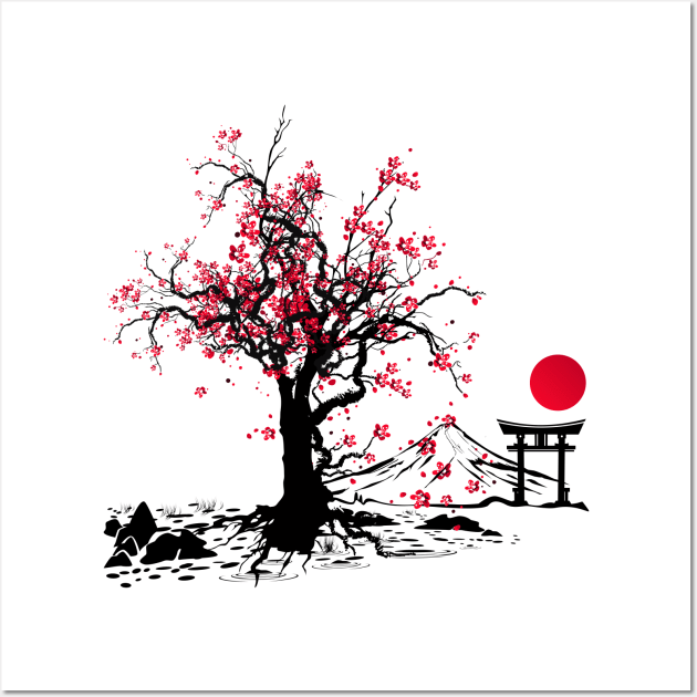 Sakura | Cherry Blossom | Oriental Art Wall Art by VISUALUV